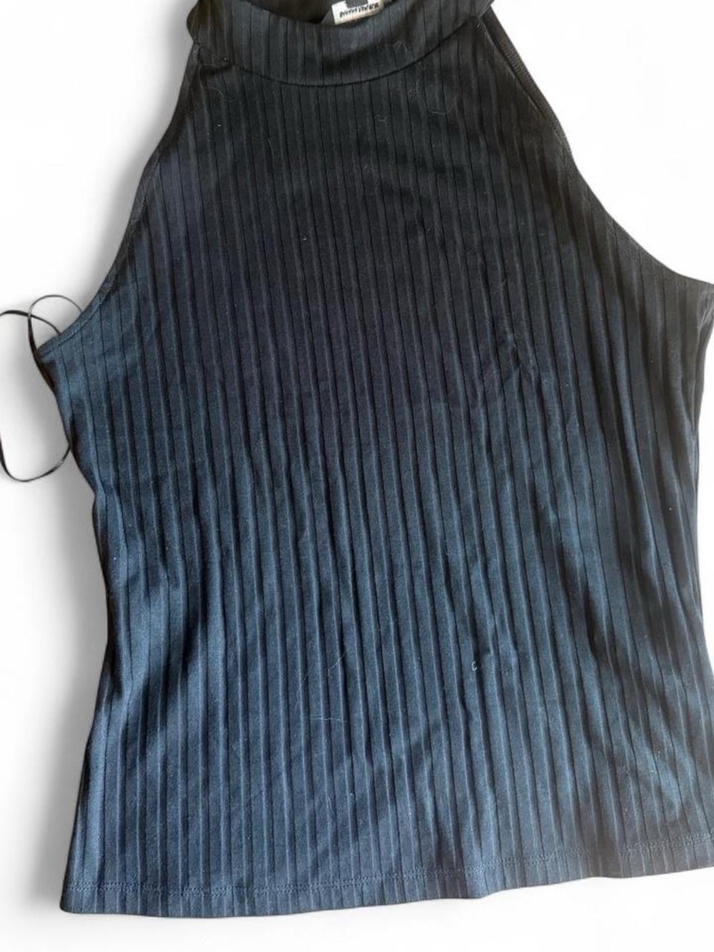 Banana Republic Black Ribbed High-Neck Tank